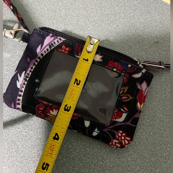 Vera Bradley Iconic Zip ID Purple Floral Case lanyard. - Picture 11 of 12
